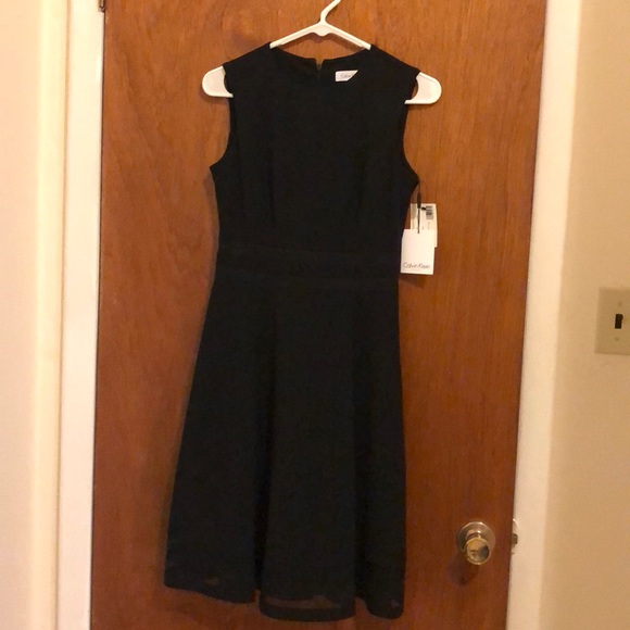 calvin klein black cocktail dress
